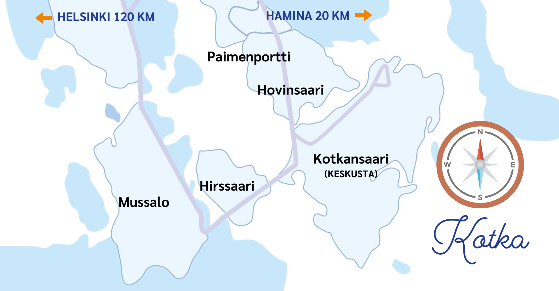 Etelä-Kotkan kartta