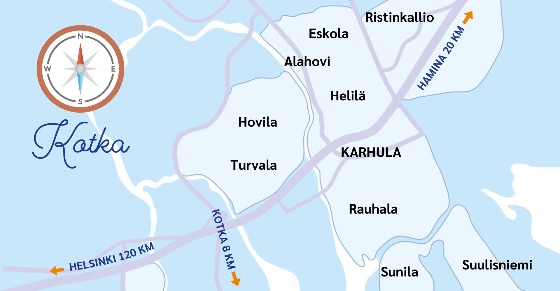 Itä-Kotkan kartta