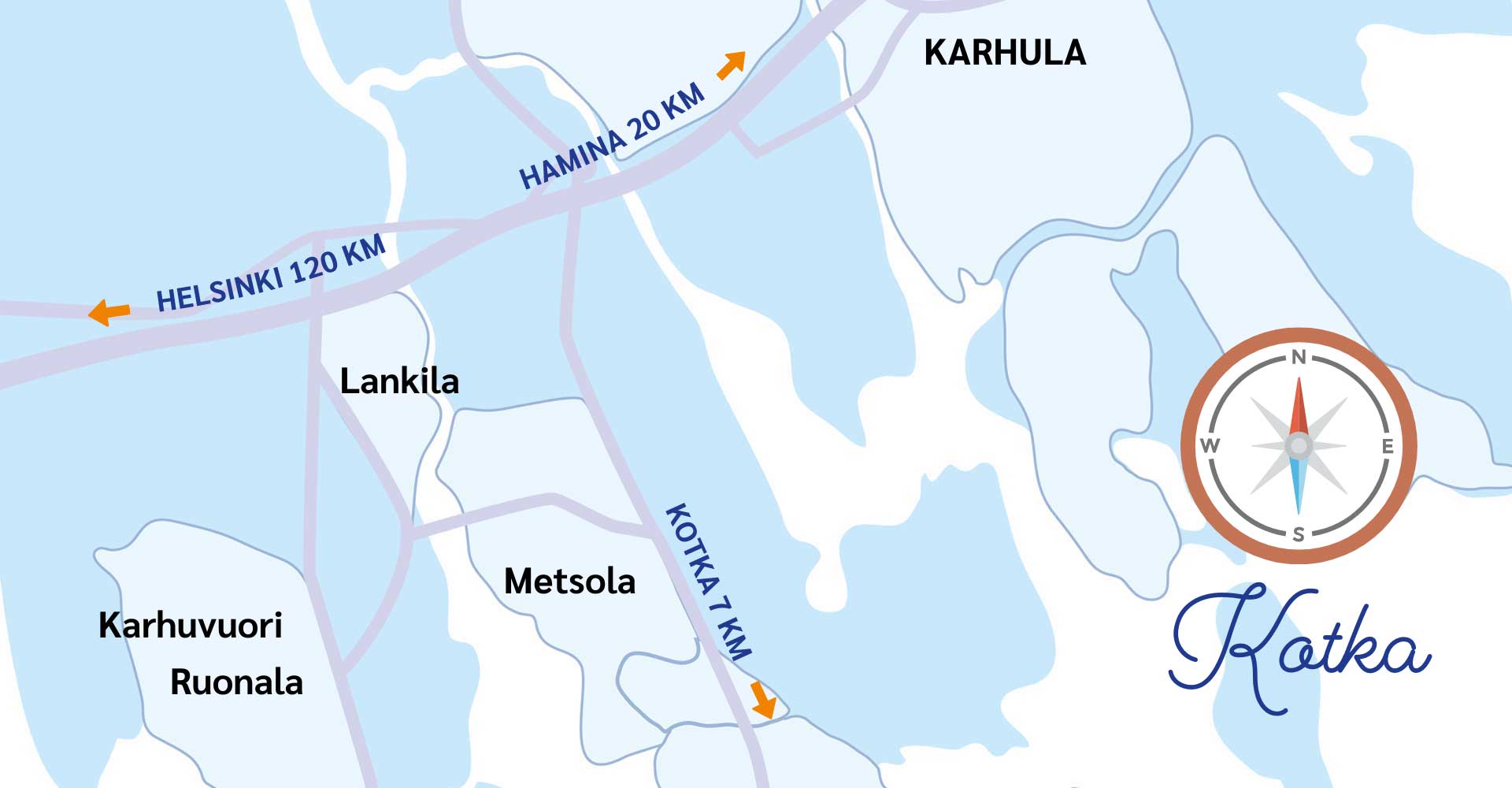 Länsi-Kotkan kartta